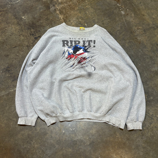 Grey "Big Dogs Rip It" Crew