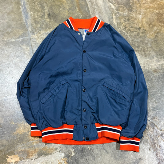 Navy Auburn Satin Jacket