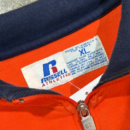 Orange Auburn Russell Athletic Quarter Zip Sweatshirt