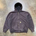 Faded Black thermal Lined Carhartt Zip Up Hoodie