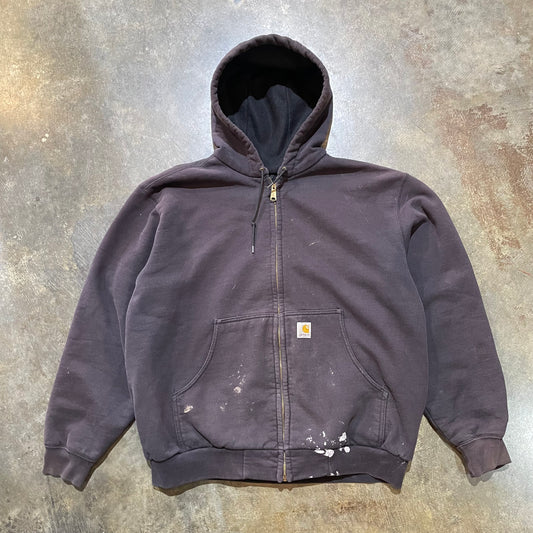 Faded Black thermal Lined Carhartt Zip Up Hoodie