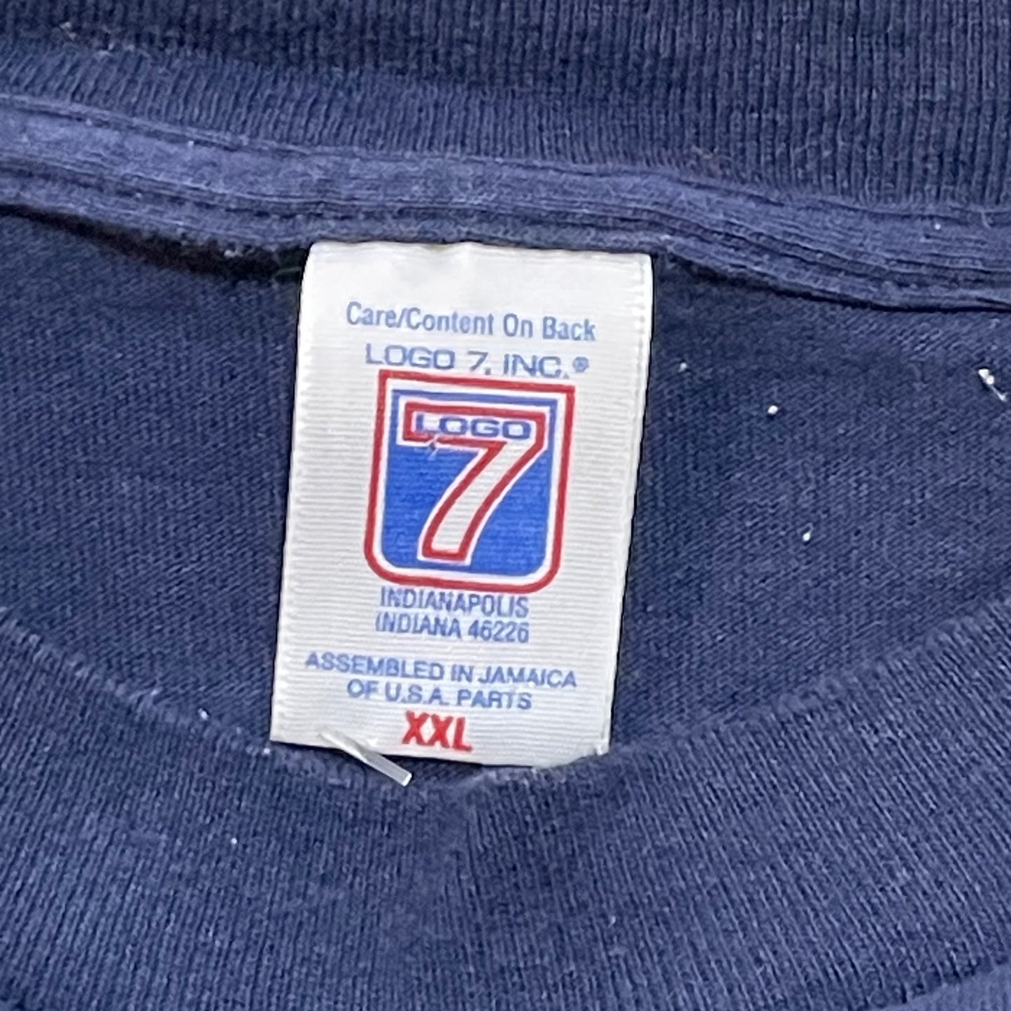 The Indians Smokin' Navy Logo 7 Tee