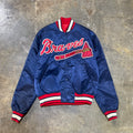 Navy Atlanta Braves Starter Satin Jacket