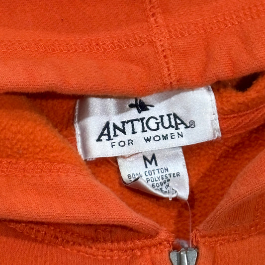 Orange Antigua Womens AU Zip Up Hoodie
