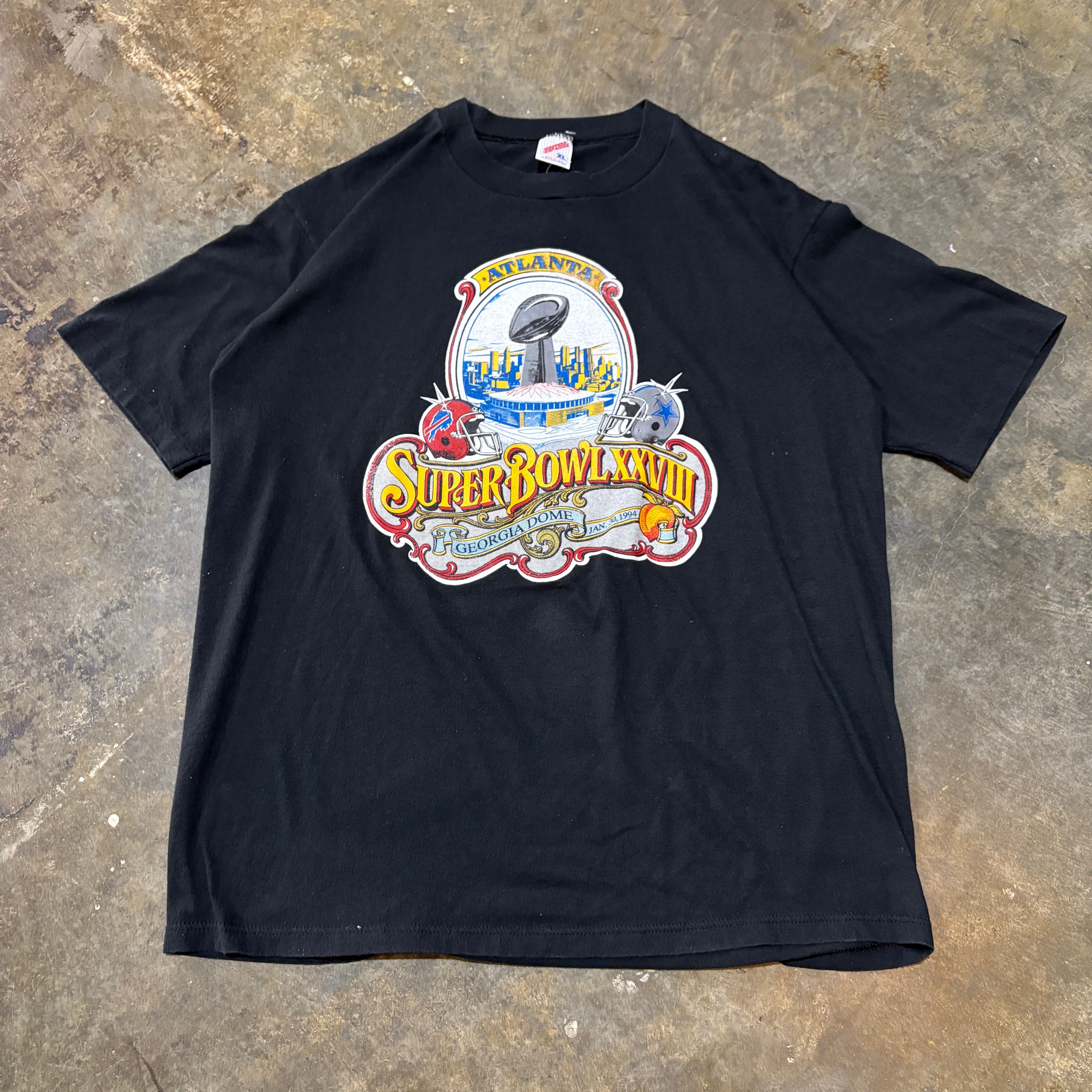 1994 Super Bowl XXVIII Atlanta Black Tee