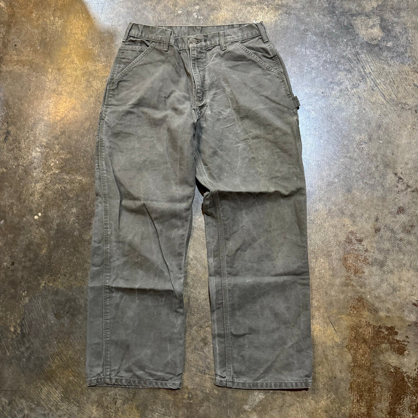 Olive Green Carhartt Carpenter Pants28