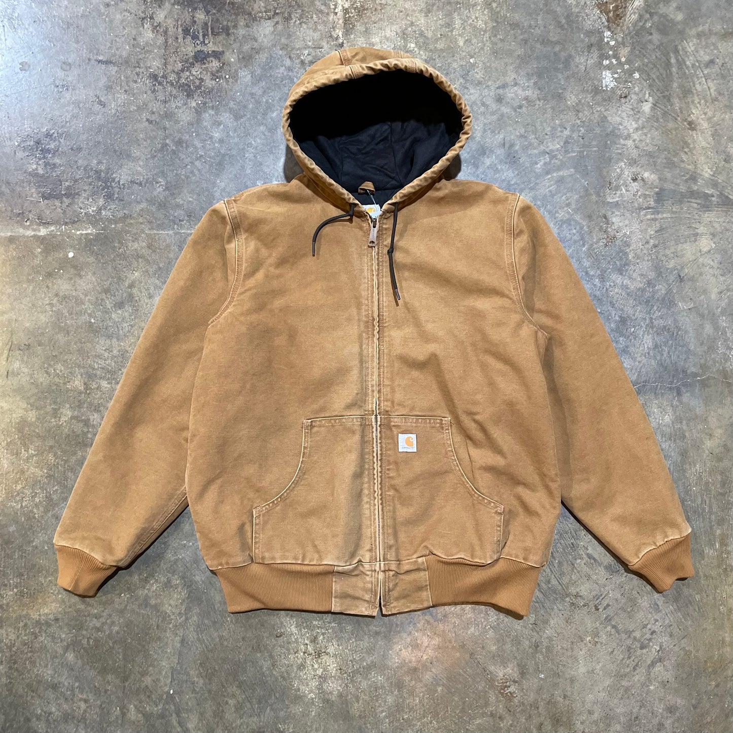 Dark Tan Carhartt Thinsulate Lined Hooded Jacket