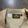 Tan Harley Loop Collar Button Up