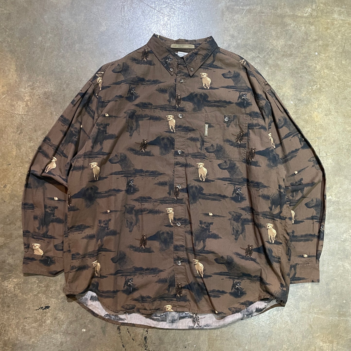 Columbia River Lodge Dog Button Down