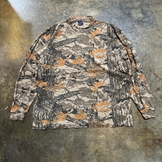 Duofold Orange Leaves Realtree LS Tee