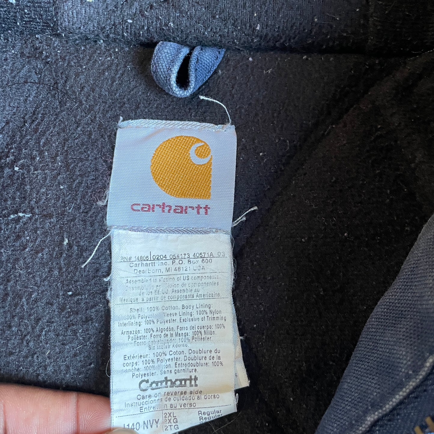 Navy Carhartt Hooded Jacket3