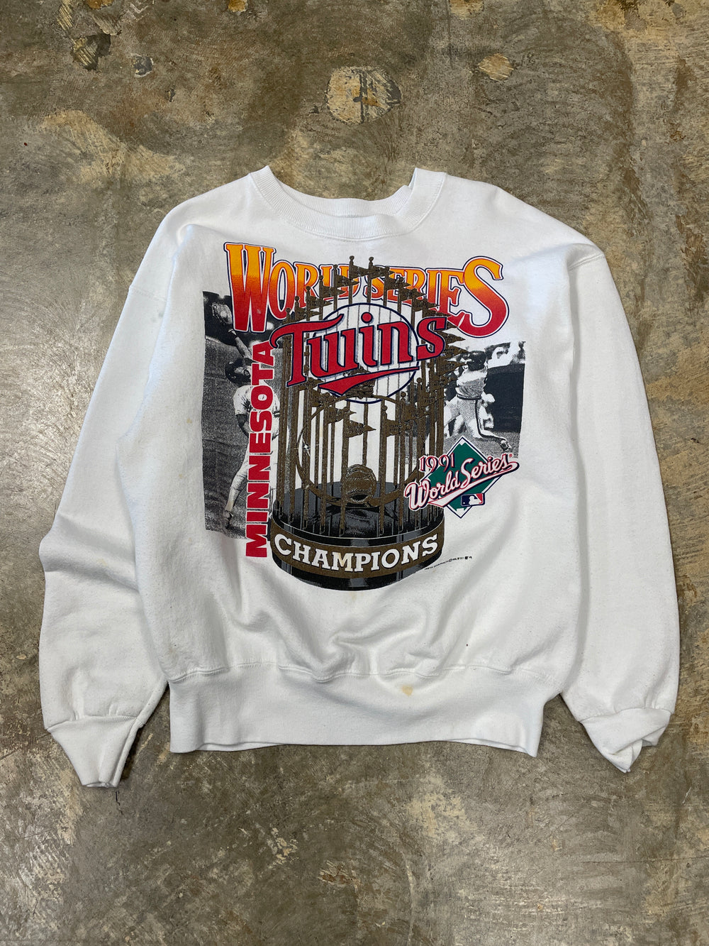 1991 World Series Twins Champions White Crew