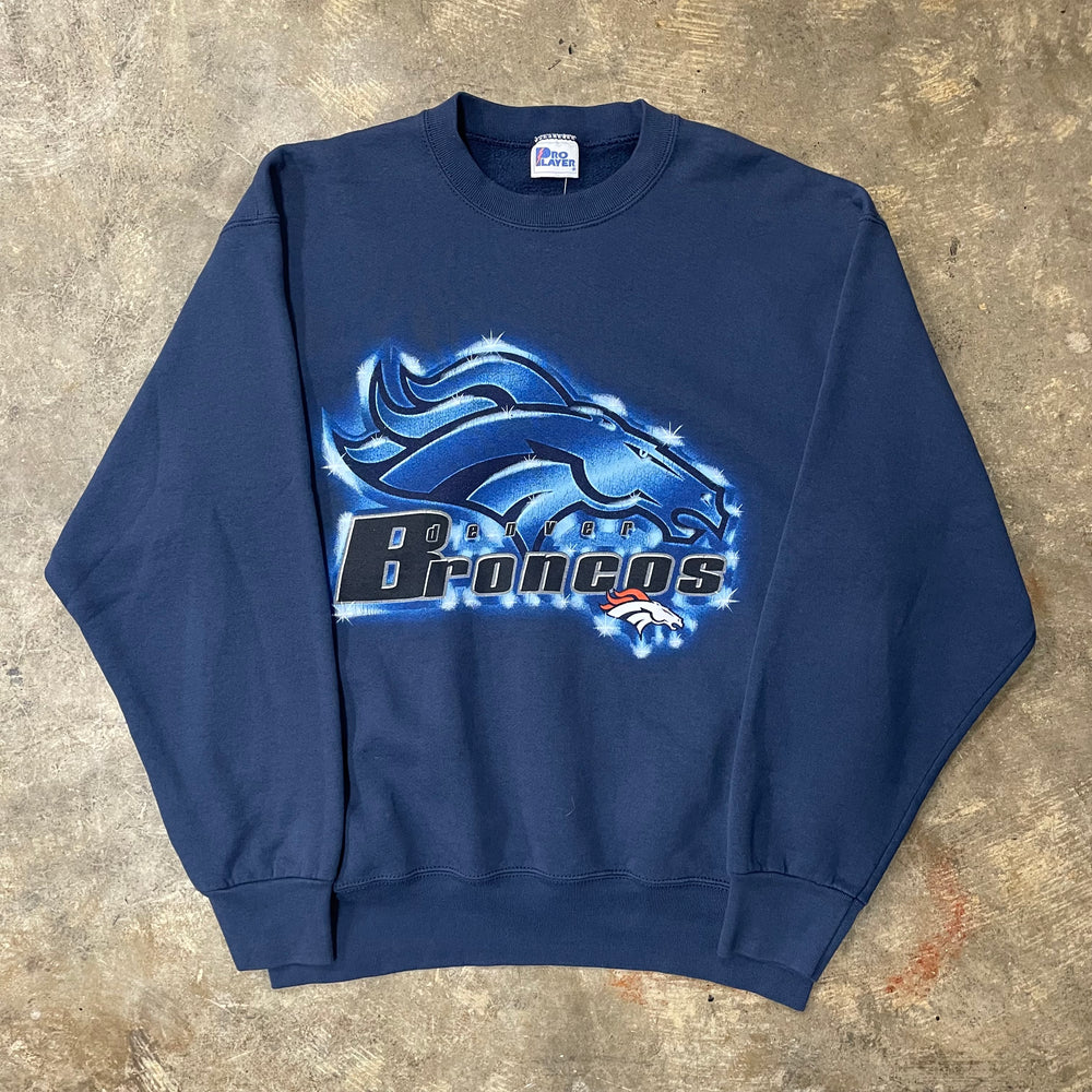 Broncos Shiny Logo Navy Crew