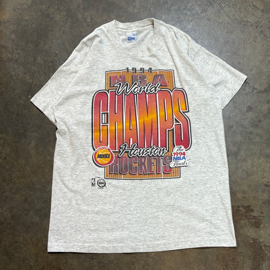 Grey Salam 1994 Houston Rockets NBA Finals Champs Tee