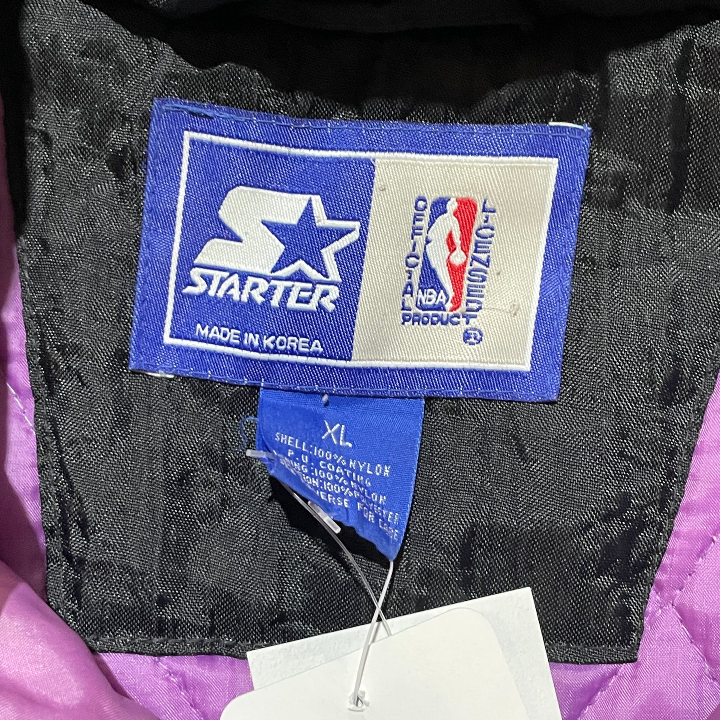 Charlotte Hornets Black Starter Puffer Jacket