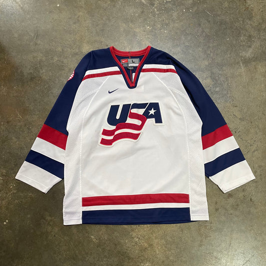 White Nike USA Hockey Jersey
