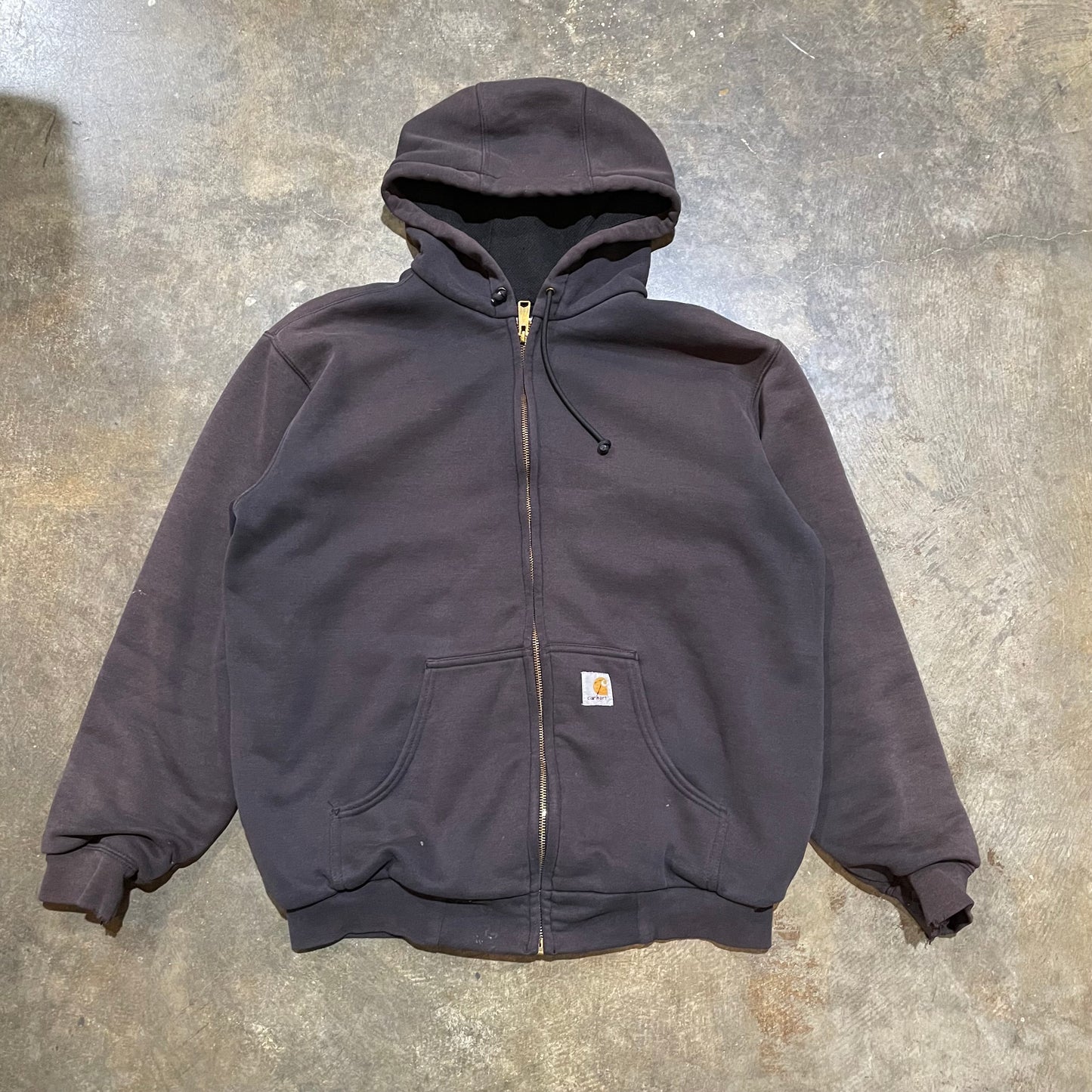 Faded Black Carhartt Thermal Hoodie