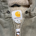 Green Carhartt Hooded Sherpa Lined Jacket1