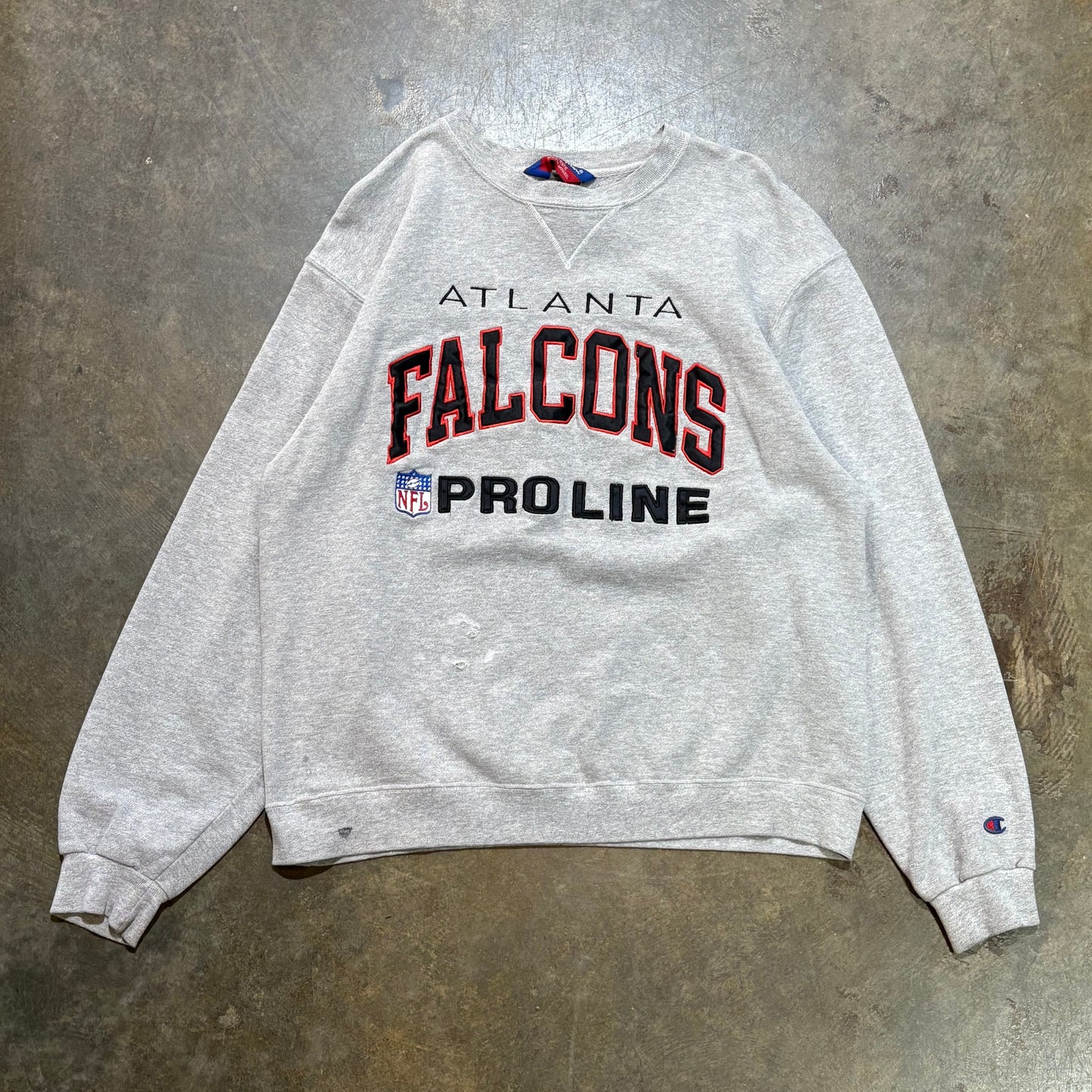 Atlanta Falcons NFL Proline Grey Crew