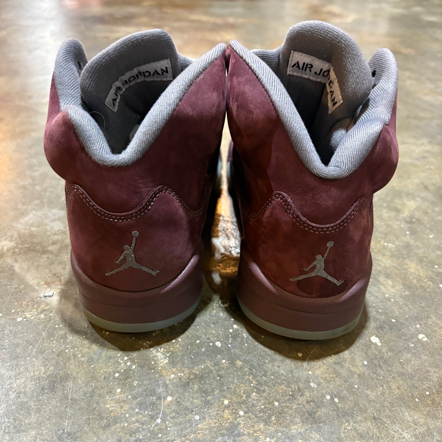 No Box Jordan 5 Burgundy