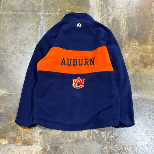 Reversible Auburn Russell Zip Up Fleece Windbreaker Jacket