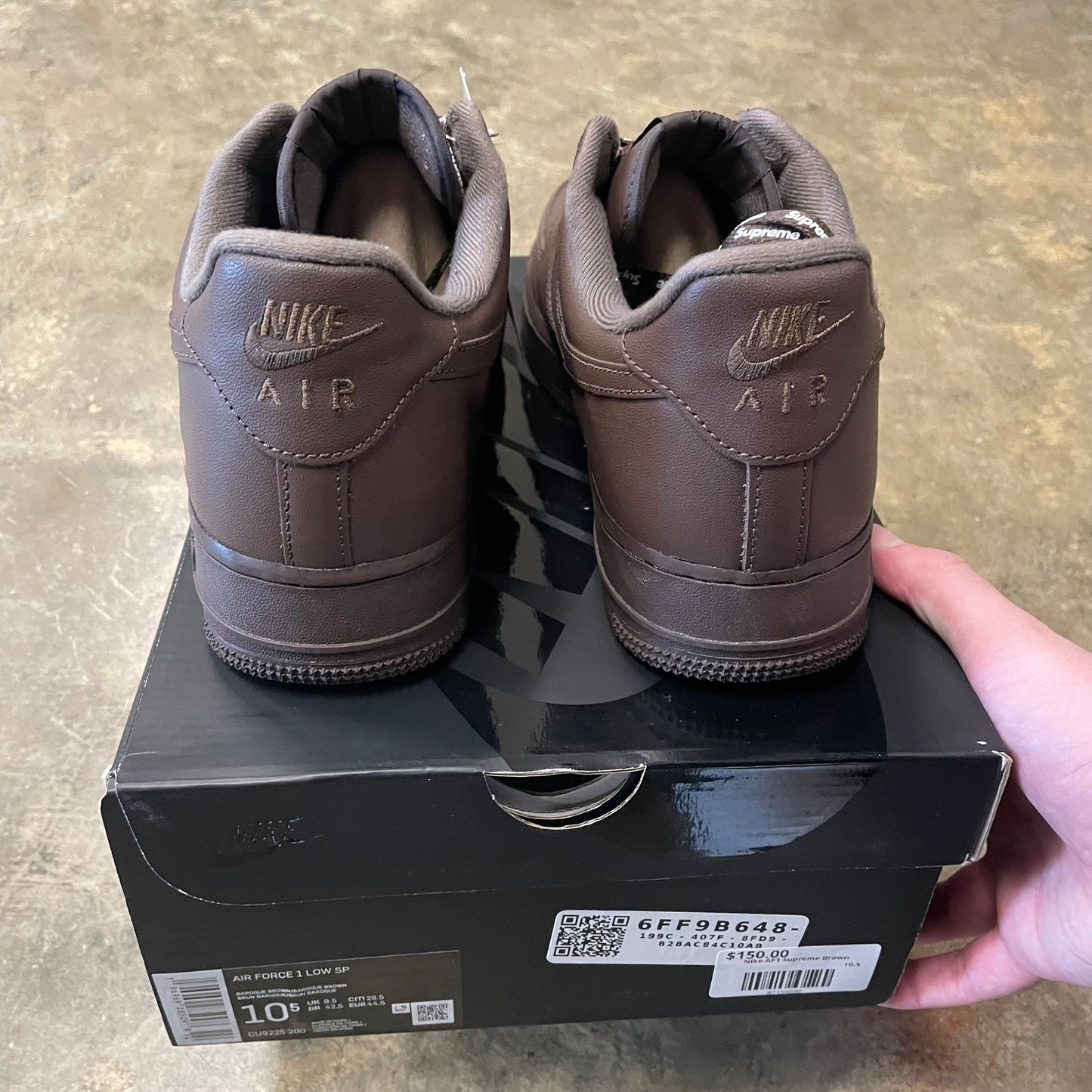 Nike AF1 Supreme Brown