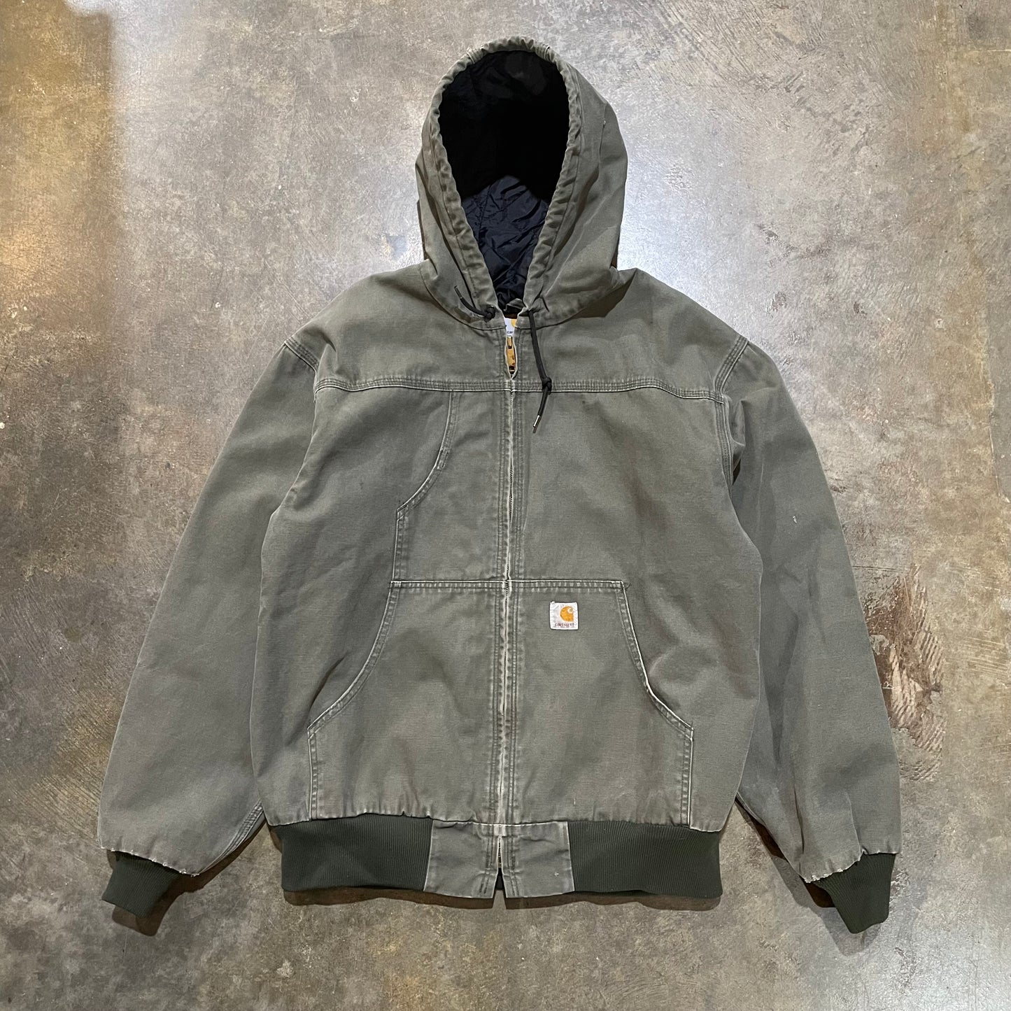 Olive Green Three Pocket Hooded Carhartt Jacket7