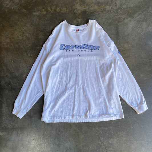 White Carolina Tar Heels Jordan LS Tee