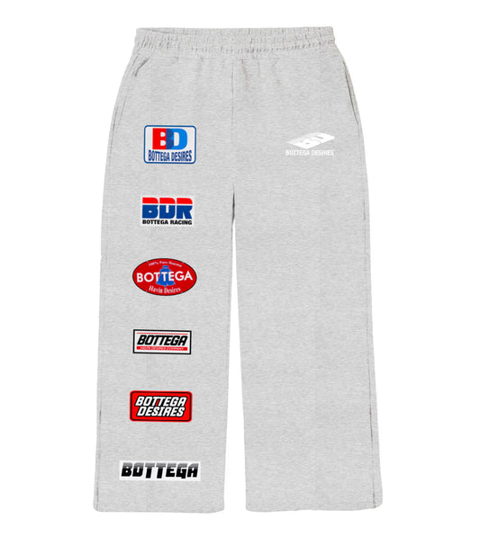 Bottega Desires Patches Sweatpants Grey