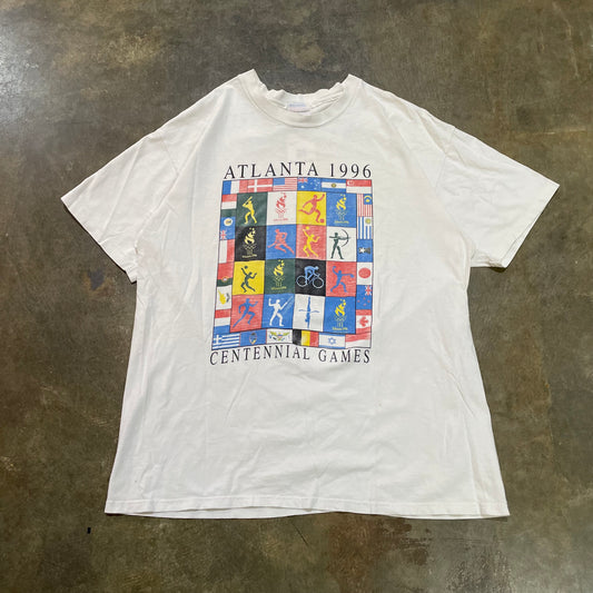 Atlanta 1996 Centennial Games Olympics Flags Tee