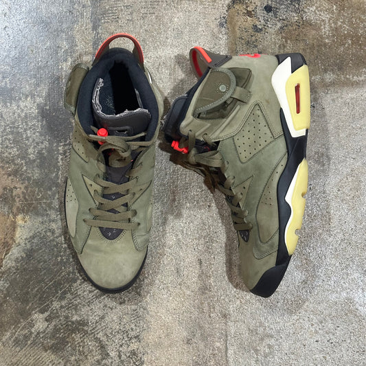 Jordan 6 Travis Scott Olive (No Box)