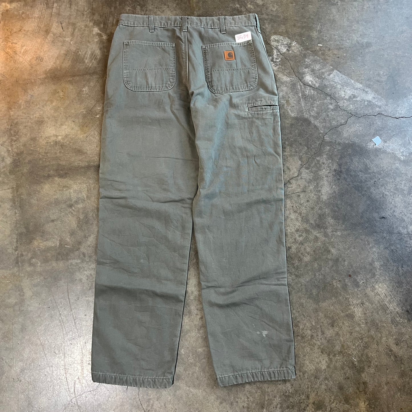 Lightweight Olive Carhartt Flannel Lined Pants27