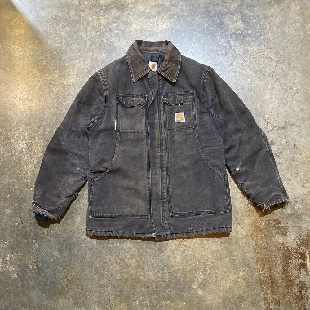 Carhartt Corduroy Collar Faded Brown Work Jacket 14