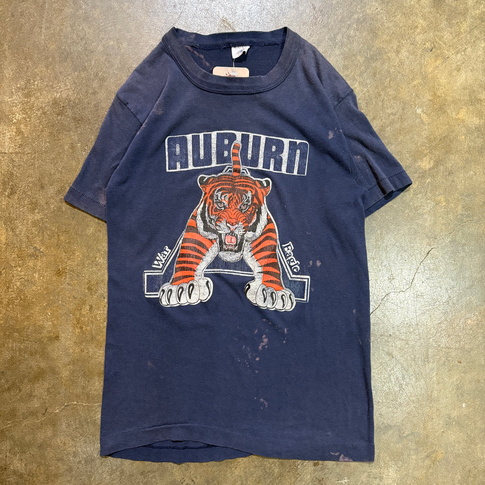 Auburn Wide Tiger Face Distressed Tee