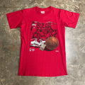 Chicago Bulls Nutmeg Embroidered Big Print Red Tee