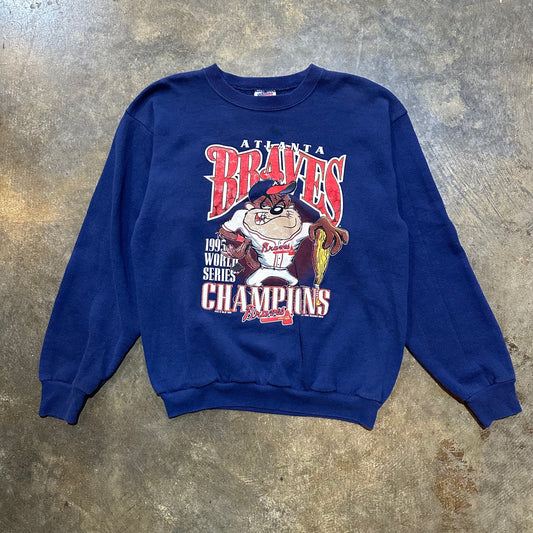 1995 Atlanta Braves World Series Taz Crewneck