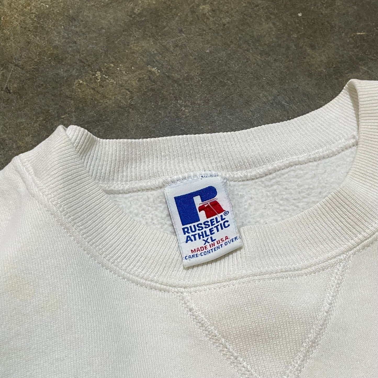 White Auburn Russell Arch Logo Crew