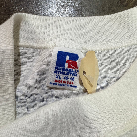 Vintage T Shirt AUBURN TIGERS KICK BUTT 1991 XL NWT TIGER RAGS PINBACK BUTTONS