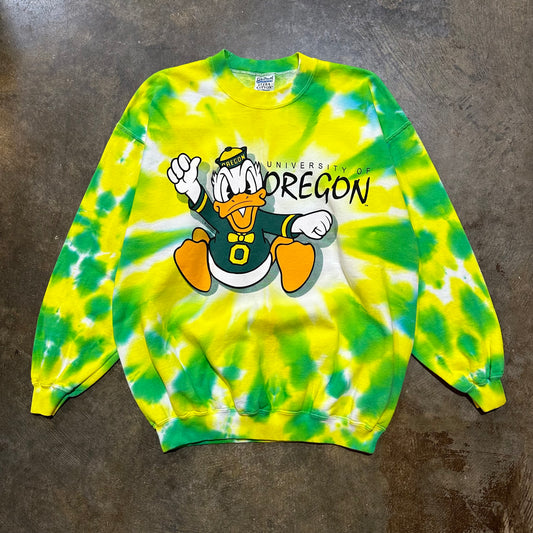 Y2K University of Oregon Tie Dye Sweatshirt