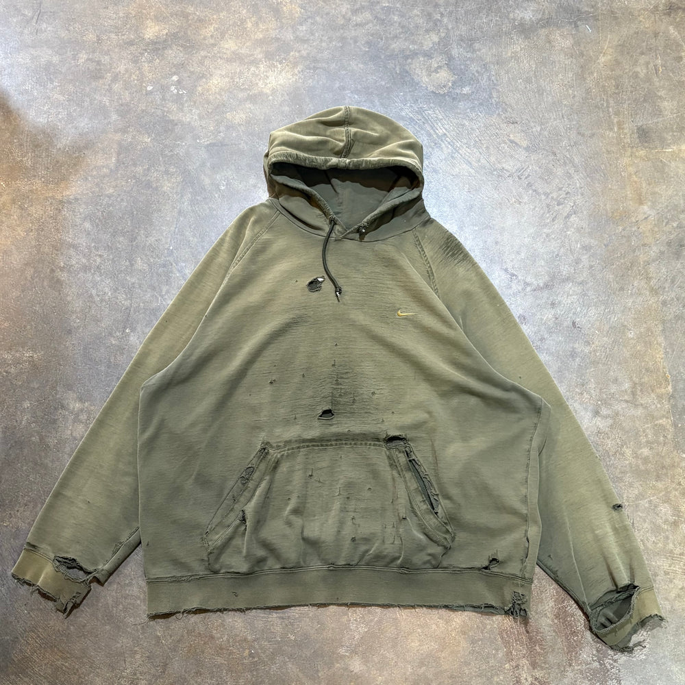 Distressed Olive Nike Hoodie