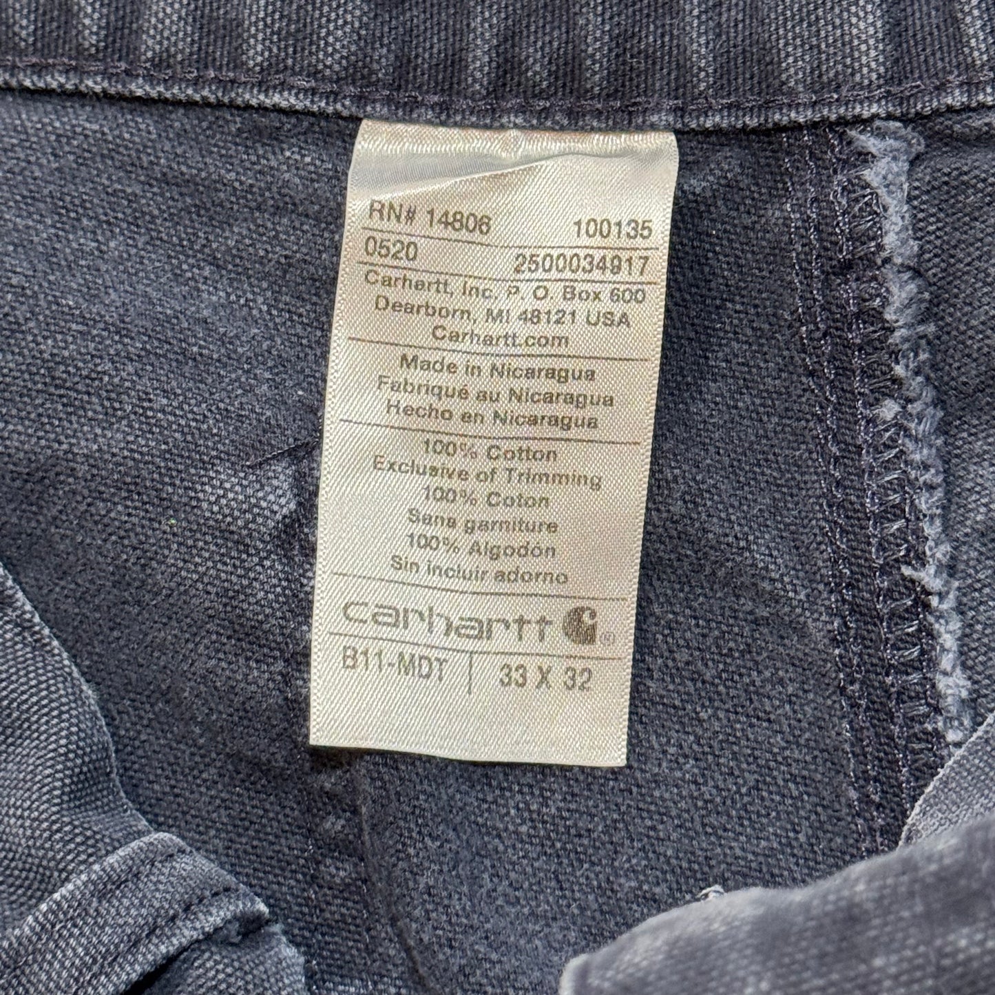 Navy Carhartt Carpenter Pants 4