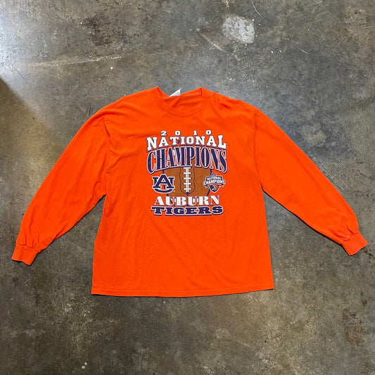 Orange 2010 Auburn Champs Longsleeve Tee