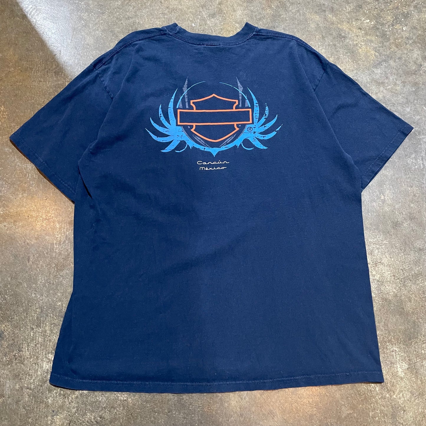 Harley Davidson Blue Flame Cancun Tee