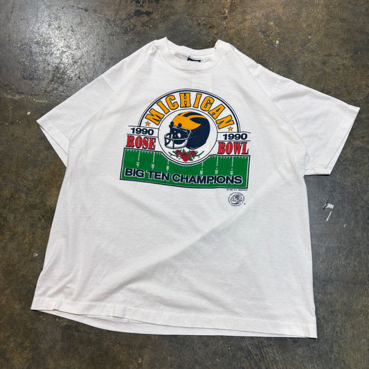 1990 Michigan Rose Bowl Big Ten Champions Graphic Tee (XXL)