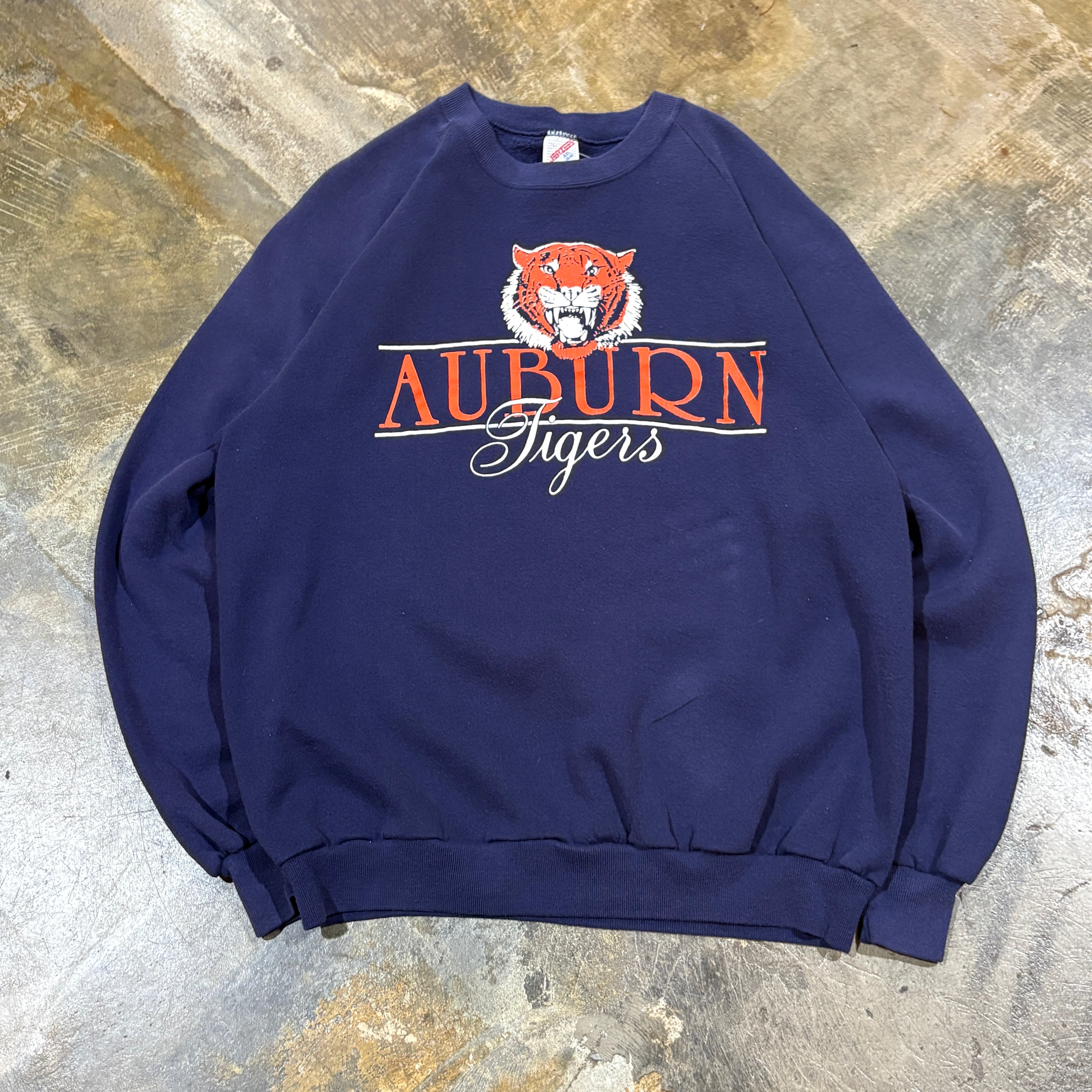Navy Auburn Tiger Head Crewneck