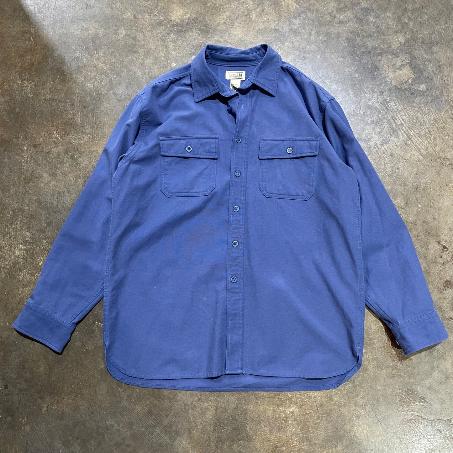LL Bean Blue Pocket Button Up