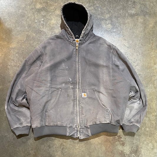 Grey Carhartt Hooded Insulated Jacket