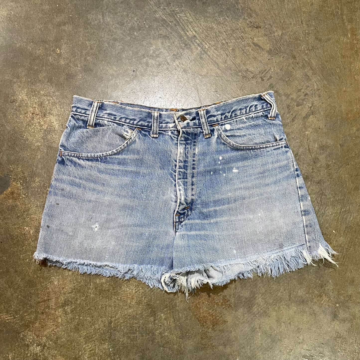 Thrashed 70s Levis Orange Tab Cut Off Shorts