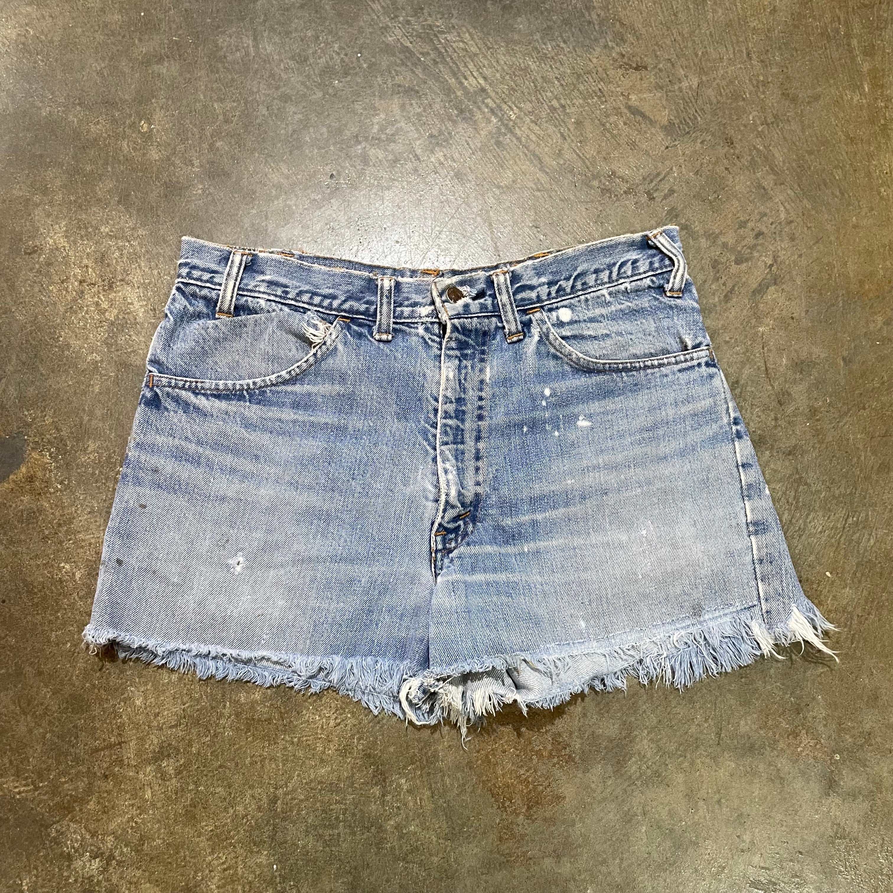 Thrashed 70s Levis Orange Tab Cut Off Shorts