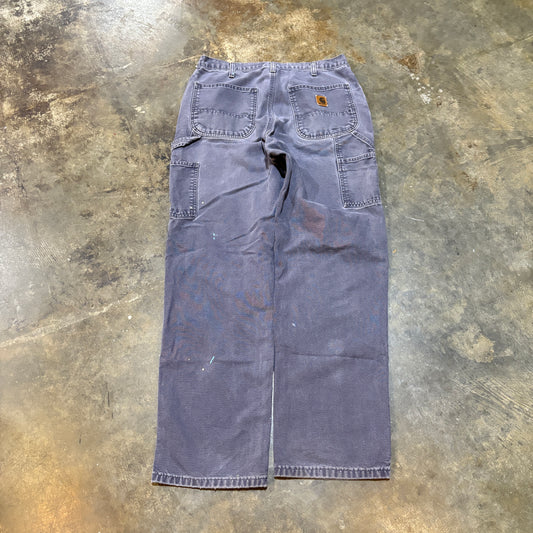 Blue/Grey Paint Splatter Carhartt Carpenter Pants